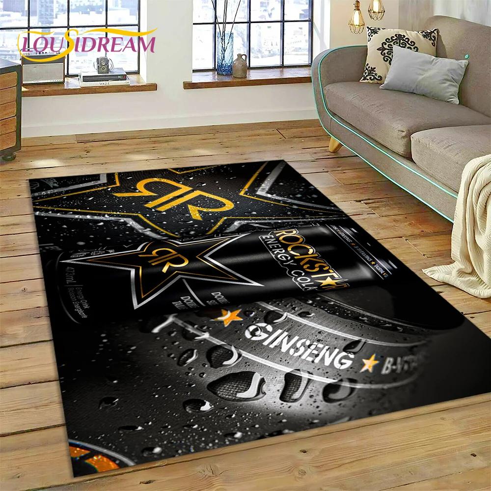 3D Коврик-Ковер Спортивный с Логотипом Rockstar Energy для Спальни Гостиной Дома Украшение Дивана, Большой Декоративный Коврик для Пола Детская Игровая, Подарок