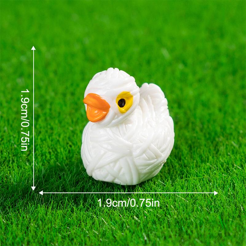 5-14Pcs Halloween Demon Ducks Miniature Figures Resin Mini Colorul Duck Ornament Landscape Dollhouse Fairy Garden Home Decor