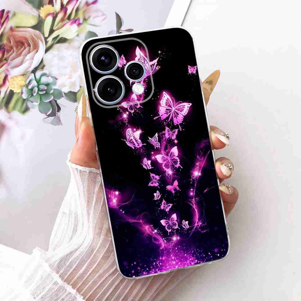 Чехол для Oppo Reno15 5G, цветной, с цветами, из мягкого силикона, задняя крышка для Oppo Reno15 Reno 15 5G CPH2825, корпус телефона, Fundas
