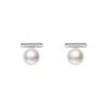 One-word Pearl Stud Earrings Women's Cold Wind Earrings Niche Design Earrings