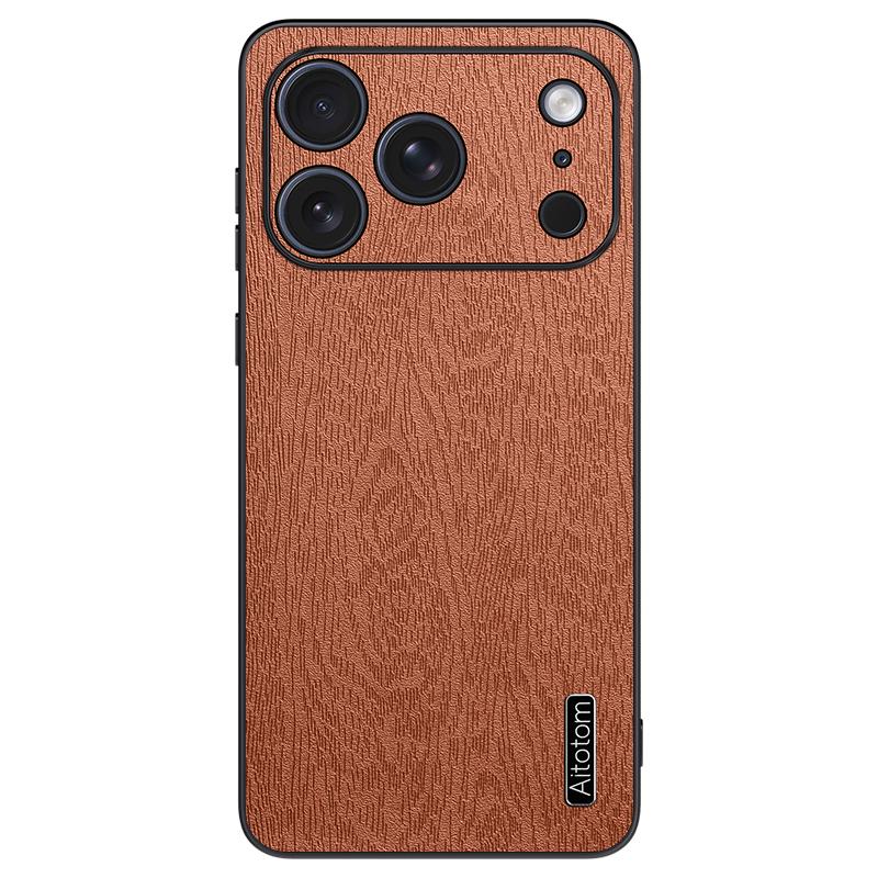 Роскошный чехол-кожаная накладка с узором «Дерево» для iPhone 17 Pro Max iPhone 16 15 14 13 Pro Max Гибридный ударопрочный матовый чехол для телефона TPU+PU