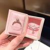 Flip Lid Engagement Ring Box Storage Box Jewelry Display Case Durable Book Shape Ring Box  Travel