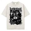 Vintage Washed Korean Kpop Lngshot T Shirt Men Women Clothing Fashion Hip Hop Short Sleeve Cotton Casual Tshirts Streetwear