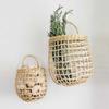 Hollow Rattan Woven Storage Basket Multi-functional Decorative Wicker Fruit Basket Wall Hanging Flower Basket Sundries Organizer
