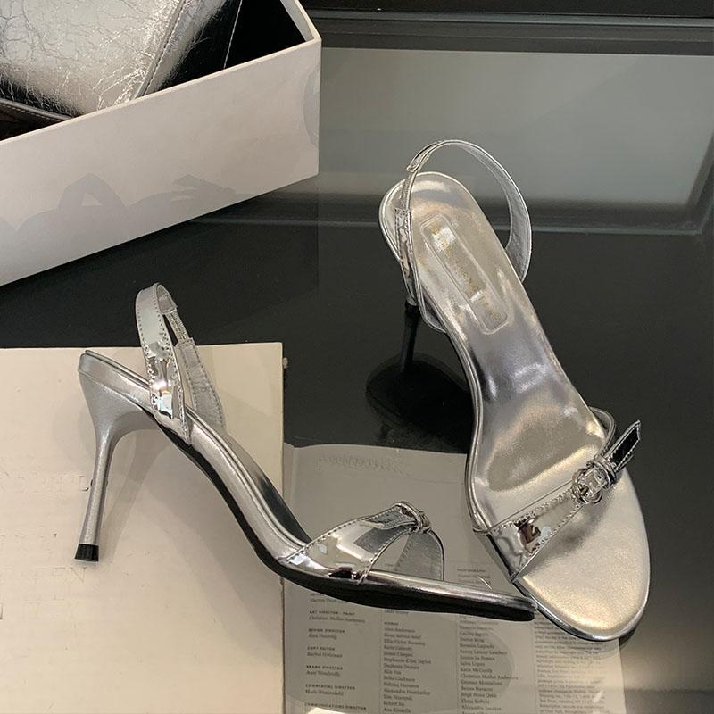 Fashion 2025 New Elegant Women Heeled Sandals Shoes Female Slip On Footwear Fashion Round Party Ladies High Heels Sandals Pumps Shoes