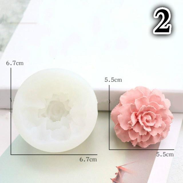 3D Flower Silicone Mold Homemade Soap Candle Molds Chocolate Cake Decorating Moulds DIY Tools