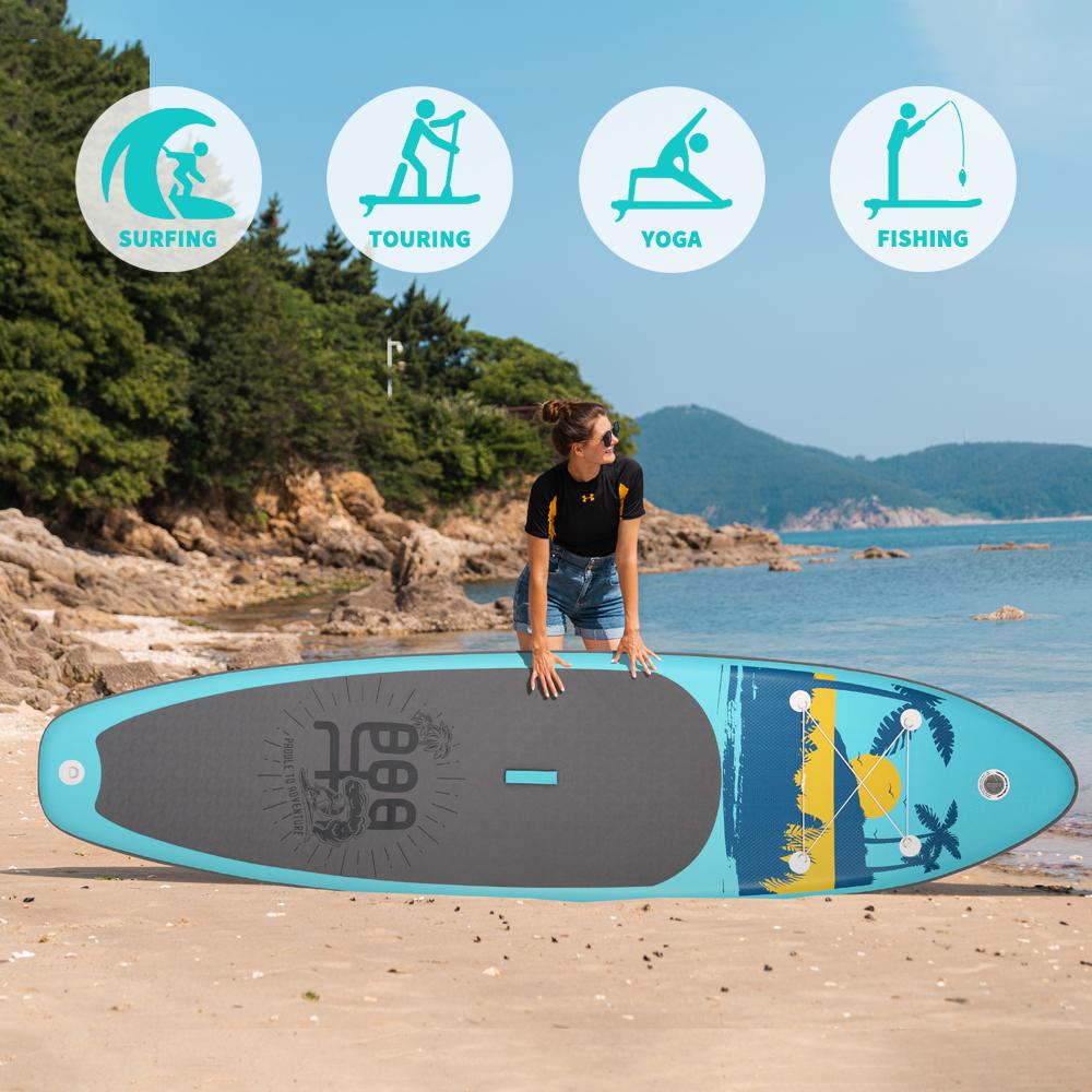 FunWater Stand Up Paddle Board Large Size 335×85×15CM Inflatable Paddling Board Surfboard Surf Sup Board Non-Slip  Paddle Board