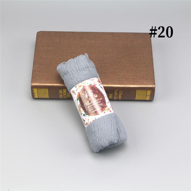 Wholesale Price 70*180cm Women Muslim Crinkle Hijab Scarf Femme Musulman Soft Cotton Headscarf Islamic Hijab Shawls and Wraps