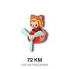 72KM Car Air Freshener Ali The Fox Auto Accessories Interior PerfumePilot Rotating Propeller Outlet Fragrance Magnetic