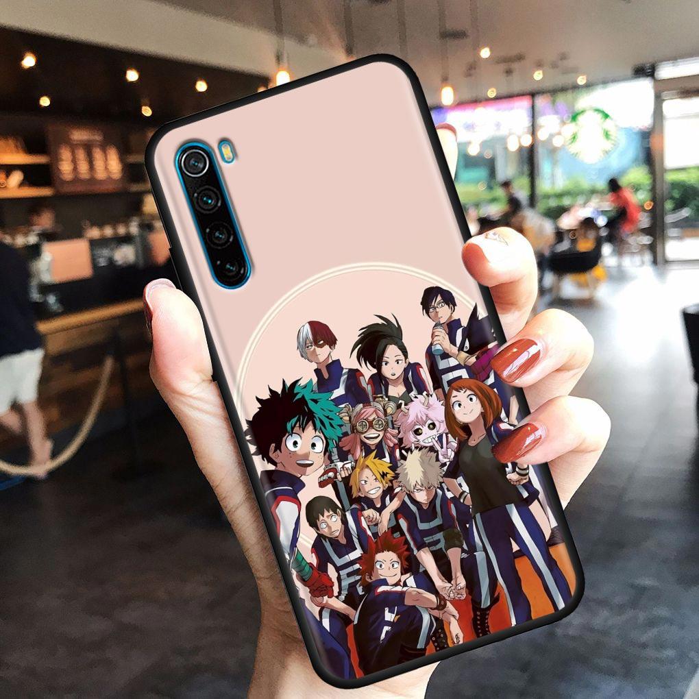 Чехол для мобильного телефона My Hero Academia в стиле аниме для Redmi Note 10, 11, 11S, 11E, 7, 8, 8T, 9, 9S, 9T Pro Plus, 4G, 5G, черный мягкий чехол, принципиально