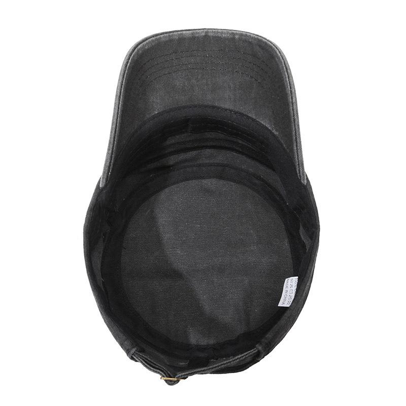 Шляпа с плоским верхом, мужская военная шляпа, выстиранная старая мужская шляпа, повседневная ретро-кепка, модная уличная шляпа от солнца