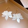 Maillard Acrylic Flower Dangle Earrings for Women Exaggerated Design Resin Earring Fresh Versatile Fashion Jewelry Travel B1