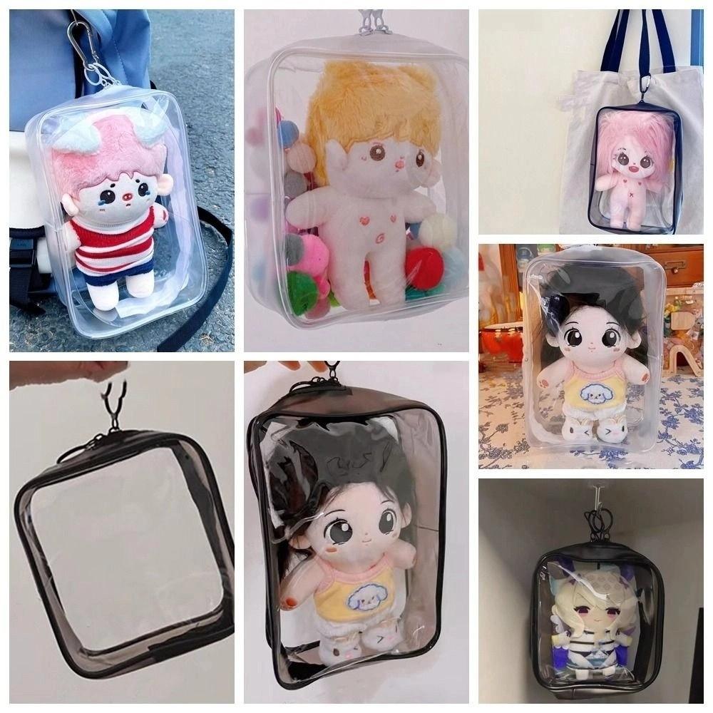 PVC Doll Display Bag with Zipper Transparent Makeup Bag Cosmetic Bag Mini Bag Accessories