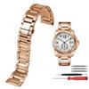 ONE23мм Браслеты для часов из нержавеющей стали для Cartier Calibre W7100015 W7100041 W7100037 Металлические браслеты для часов Мужская Мода Женский РемешокMN