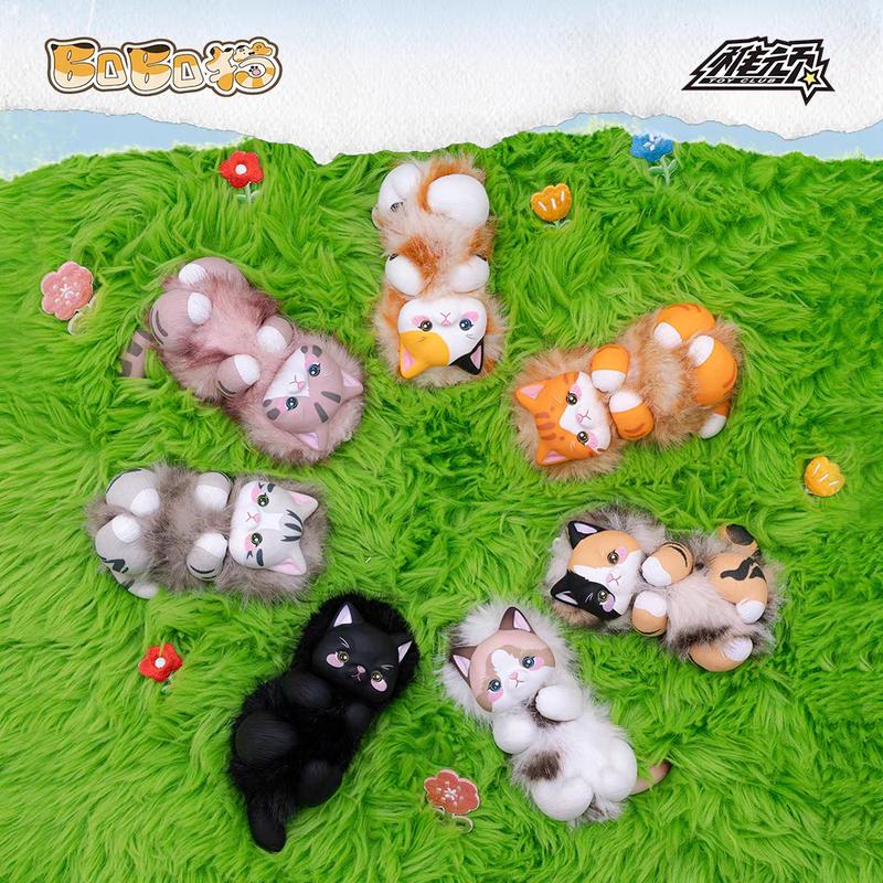 Оригинальная серия Jinguoguo Bobo Cat, слепая коробка, милые пушистые плюшевые фигурки, коллекционный кулон для рюкзака, для детей, подарок на праздник, мягкая, набитая, обнимательная