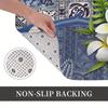 Tropical Hawaiian Floral Doormat, Decorative Non-Slip Entryway Rug for Bathroom and Patio
