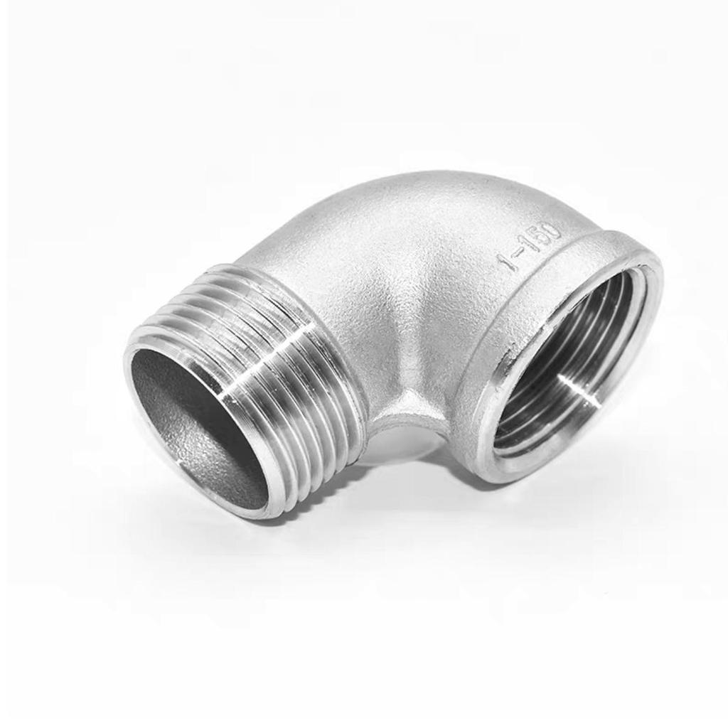304 Stainless Steel 90° Male-Female Threaded Elbow for 1/2" Water Pipe