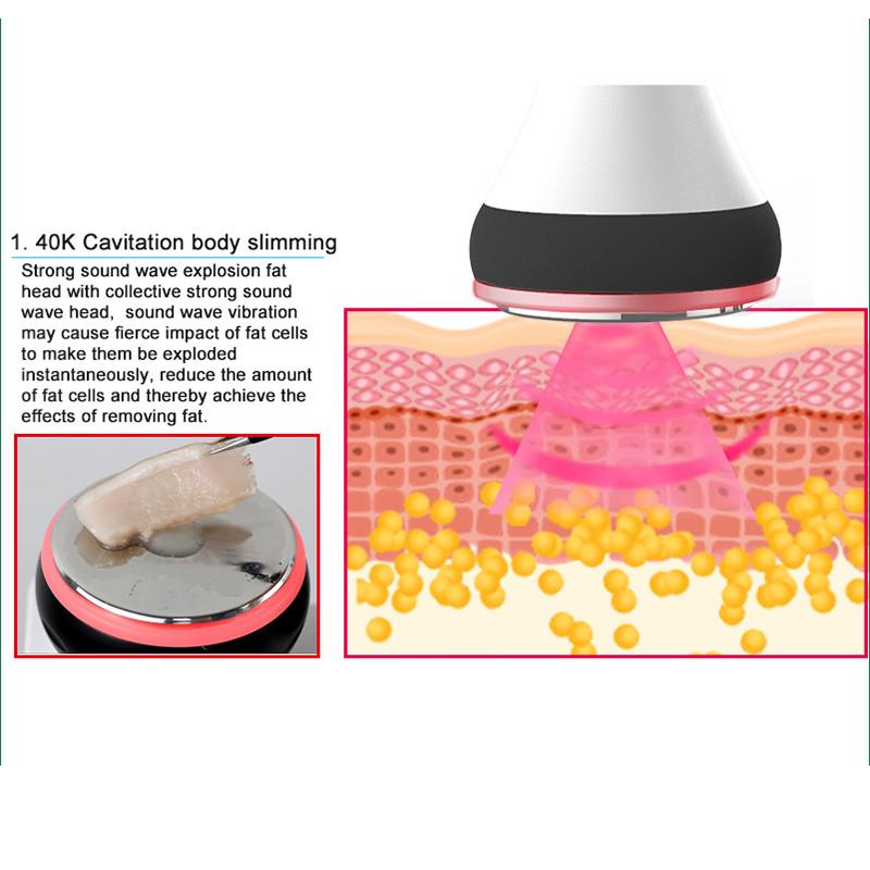 3-в-1 Многополярный RF вакуумный кавитационный лазерный аппарат Ультразвуковой аппарат для похудения и подтяжки кожи Массажное оборудование для коррекции фигуры
