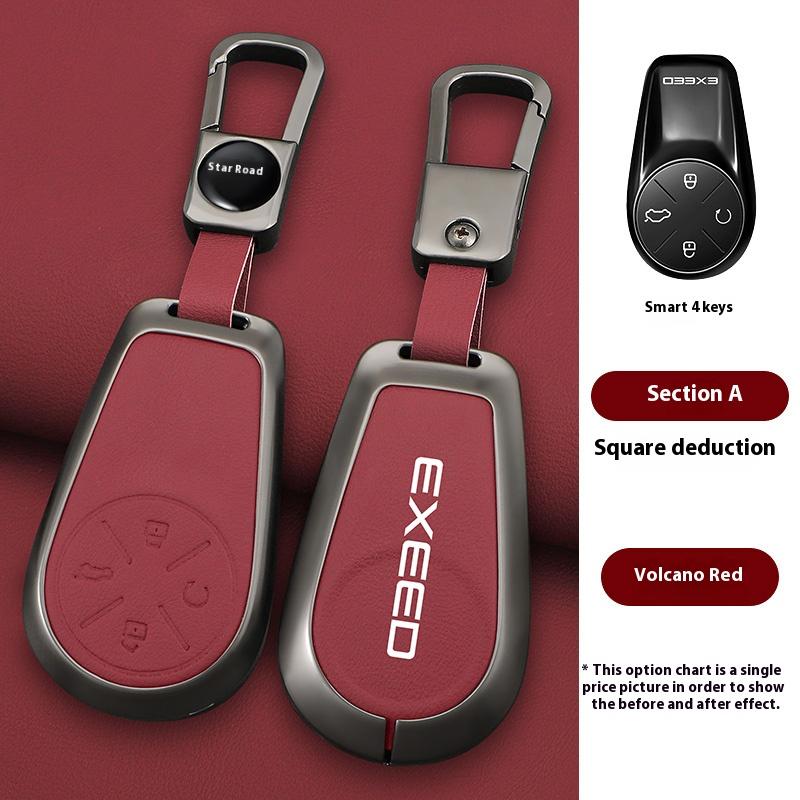 Подходит для Chery Auto Серии Exeed VX Lx Rx TXL Модифицированный Fl Cdm Phev Сплав Цинка Чехол для Брелока Автомобиля Умный Чехол Корпус Крепление Кольцо для Брелока Ключ