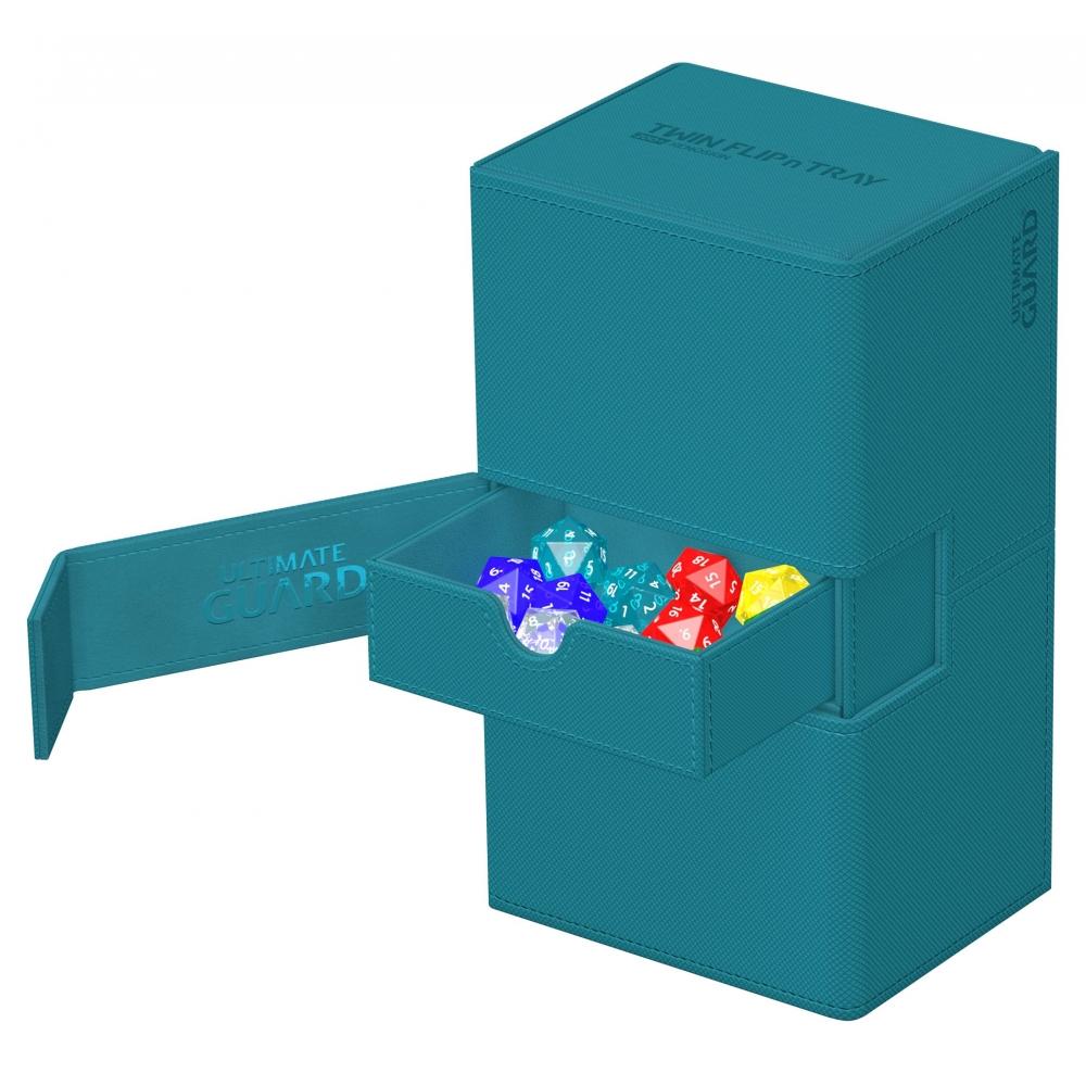 Ultimate Guard Twin Flip`n`Tray Deck Case 200+ Xeno Skin Mono Color Petrol