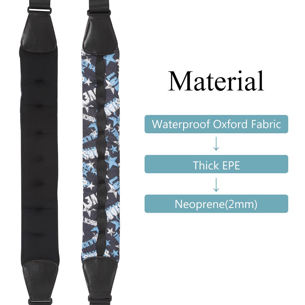 Плечевой ремень из ткани Оксфорд, толстый, широкий, регулируемая длина для бас-акустической электрогитары