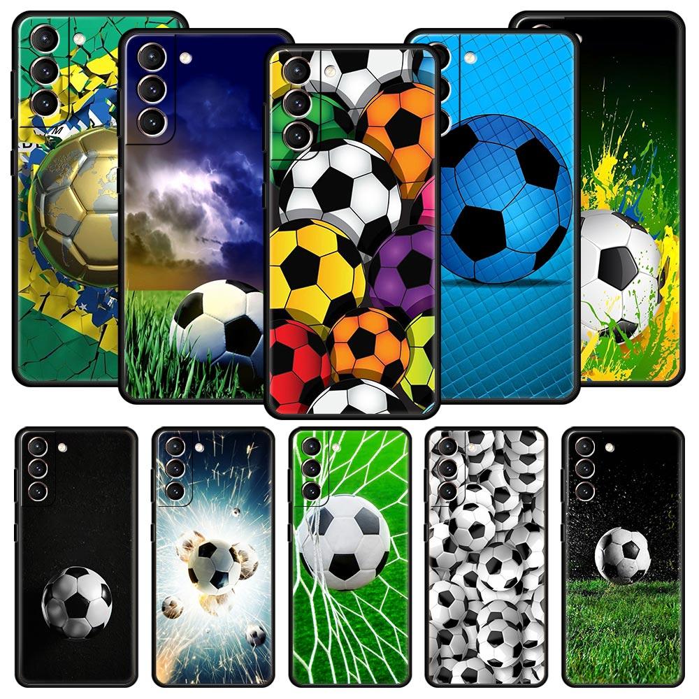 Чехол для телефона с футбольным мячом и футбольным полем для Samsung Galaxy S23 S22 S21 S20 FE Ultra 5G S10 S10E S9 S8 Plus 10 20, силиконовый чехол