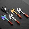 Multifunctional Stainless Steel Sharp Blade Mini Axe Keychain Knife Wood Handle Unpackage Express Protable Carry EDC Tool