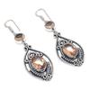 Morganite Gemstone 925 Sterling Silver Earring 2.76"
