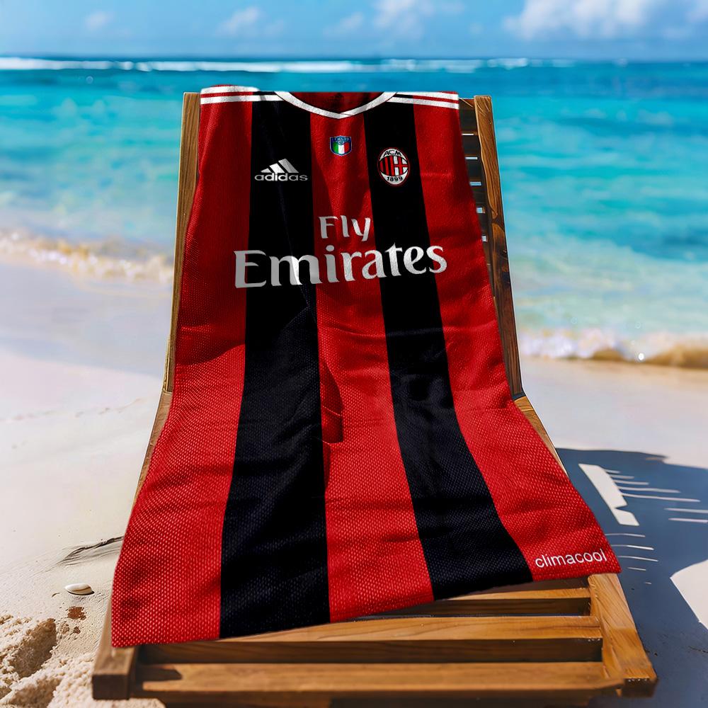 Ac Milan Beach Towel Quickdry Soft Microfiber Comfortable Lightweight Suitable For Swimming Gym Camping Yoga Vacation