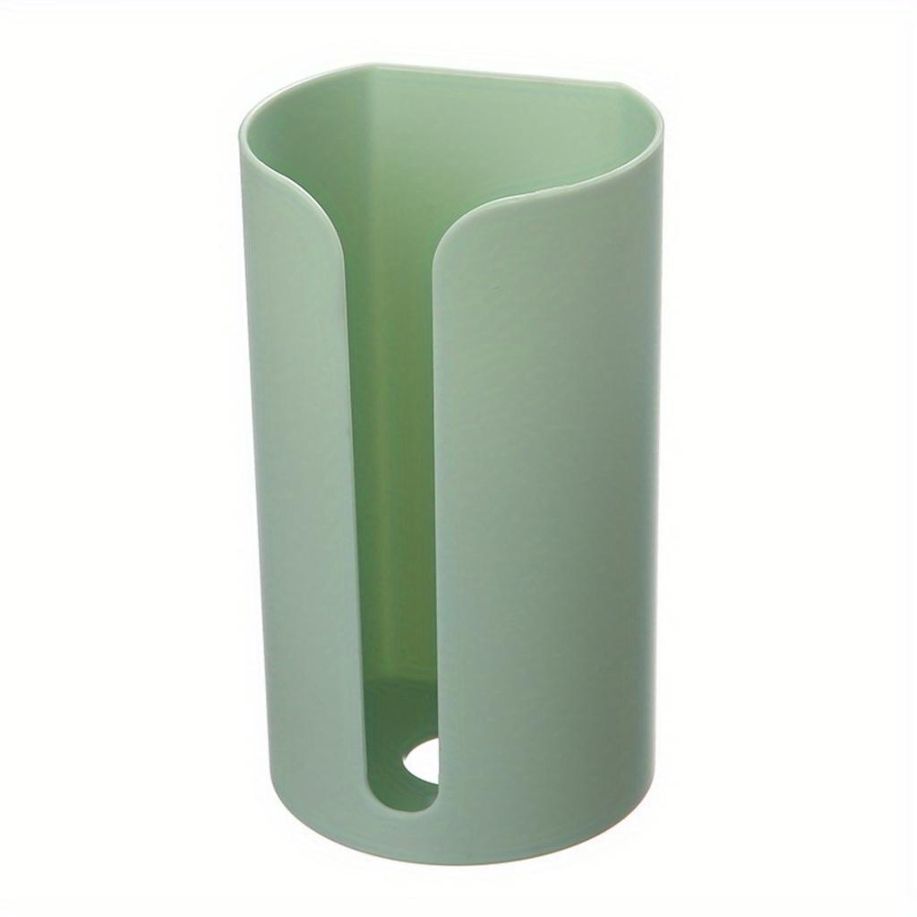 1pc Wall Mounted Nail-Free Plastic Garbage Bag Holder, Trash Bag Storage Box, Scouring Pad Container.