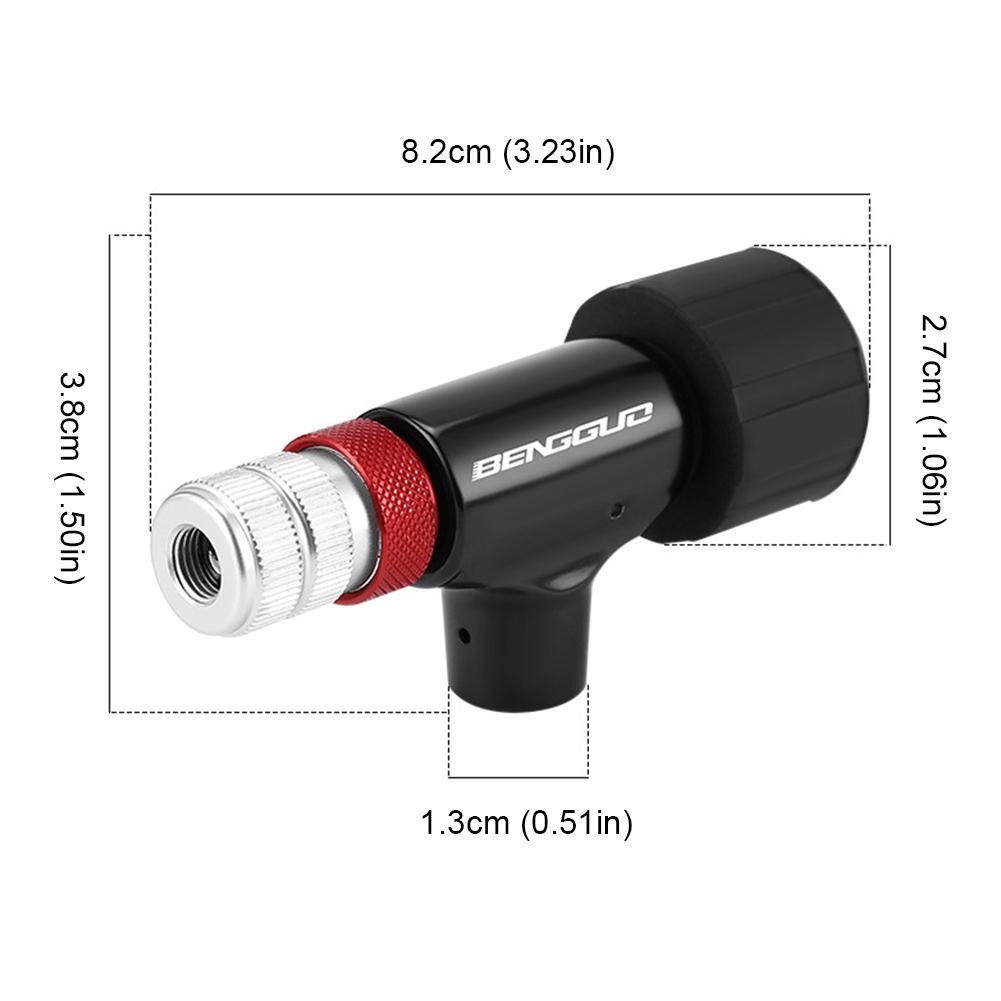 Mini CO2 Bicycle Pump CO2 Bike Tire Inflator With Sponge Cover Automatic CO2 Pump Bicycle Accessory For Schrader Presta Adapter