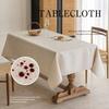 Однотонная льняная водонепроницаемая пылезащитная и антистатическая прямоугольная скатерть-протектор для кофейного и обеденного стола, домашний декор