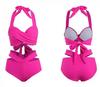 Bikini Triangle Stylish Top and Bottom Set for Hot Springs and Beaches Rose [ZIMUYLOP] Women's 2-Piece Set, Separates, Wire-Free, Ruffled, (JP,