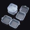 1/100pcs Small Square Jewelry Storage Box Covers Case for Pill Earrings Transparent Plastic Dustproof Earplug Storage Pack Boxes