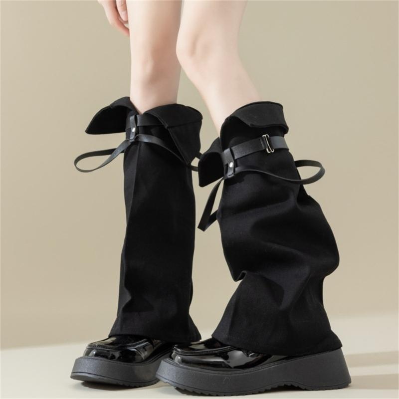 Subculture Leg Warmers for Women Girls Y2K Leg Warmer Sweet Cool Long Socks Gothic Harajuku Leg Cover Knee High Socks