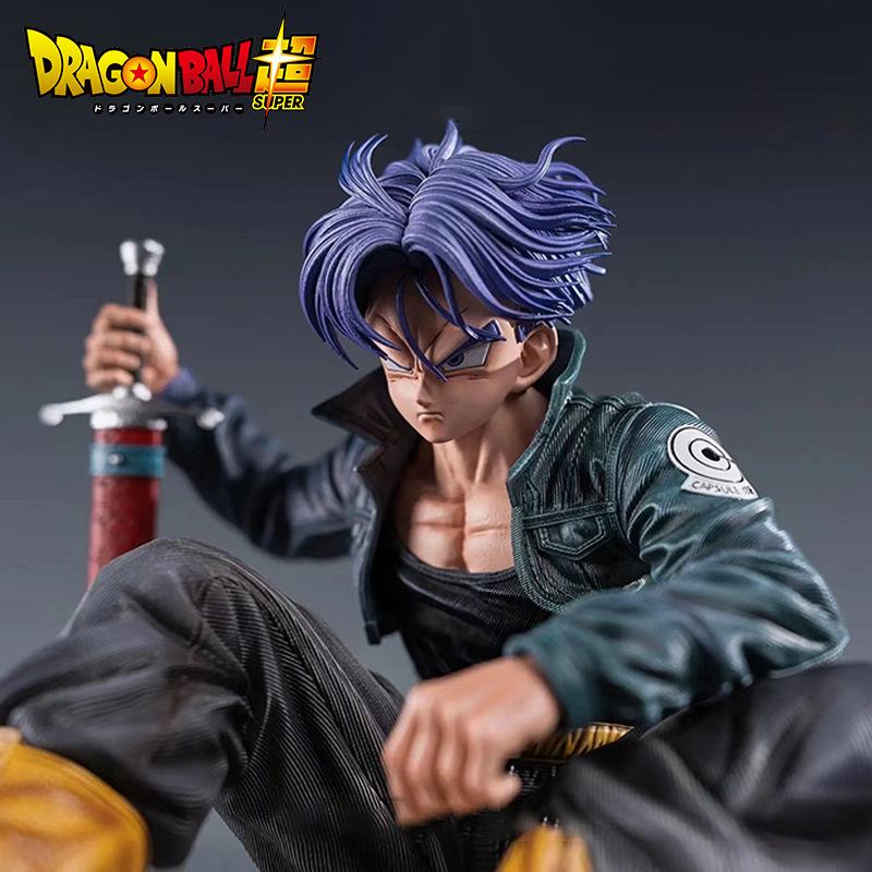 Фигурка Транкса из Dragon Ball Аниме Супер Сайян Сидячая Поза Фигурка кукла статуэтка ornaments Модель из ПВХ Игрушка
