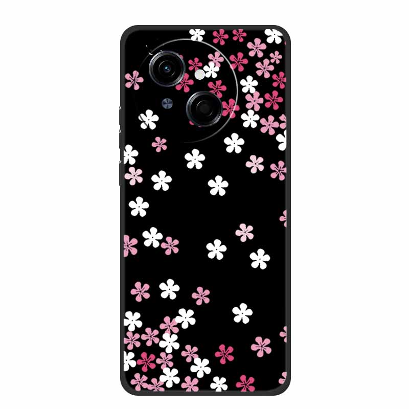 Чехол For Tecno Spark 40C Чехол Spark40C Мультяшный Кот Черный ТПУ Силикон Мягкий Чехол для Телефона Для Tecno Spark 40C 40 C Задняя Крышка Чехол