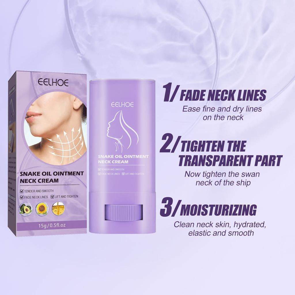 EELHOE Natural Snake Oil Neck Firming Cream Wrinkles Remover Skin Rejuvenation Moisturizing Anti Aging Whitening Neck Cream Skin Care
