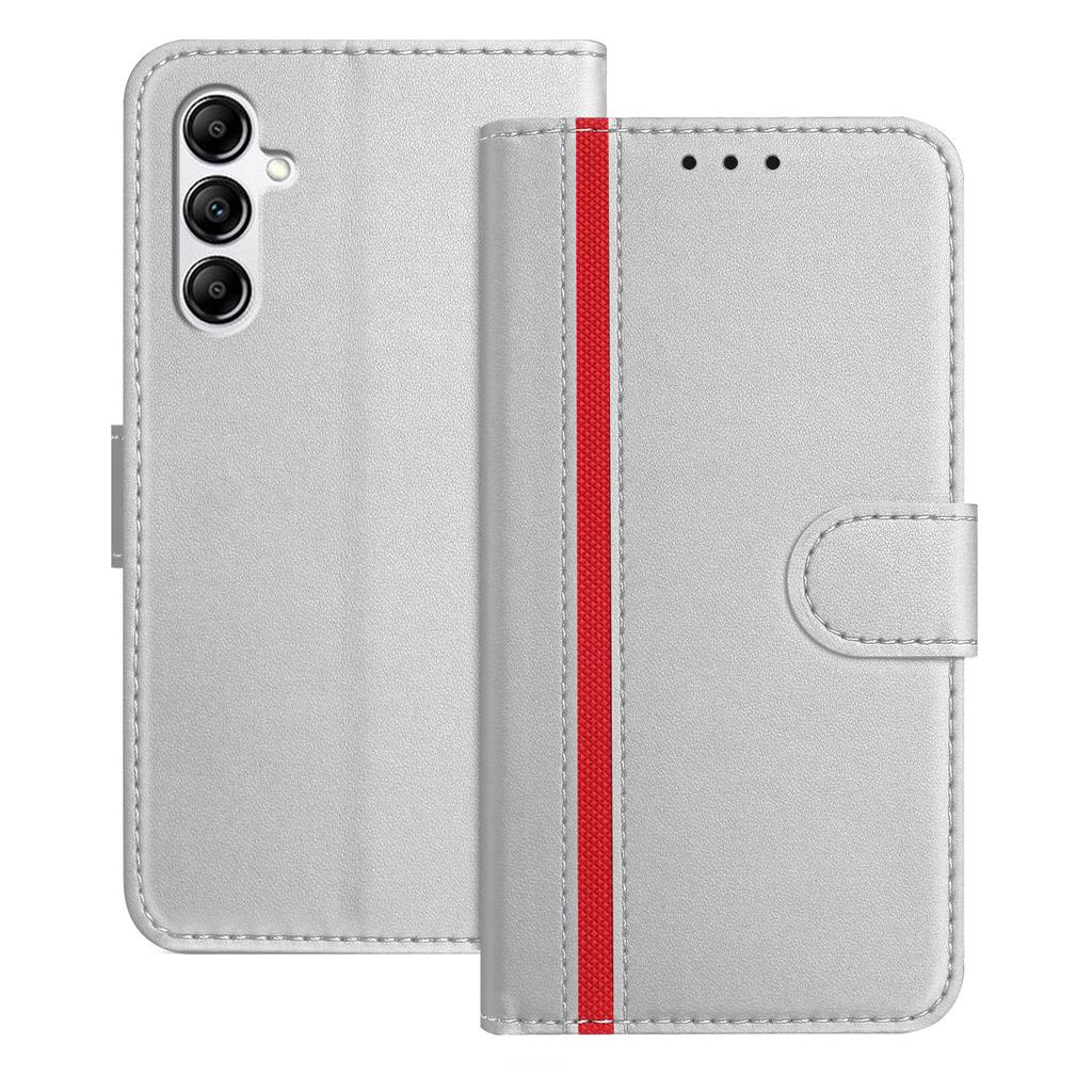 For Samsung Galaxy A14 5G Phone Cases Wallet Stand Color Splicing Leather Cover with Magnetic Clasp