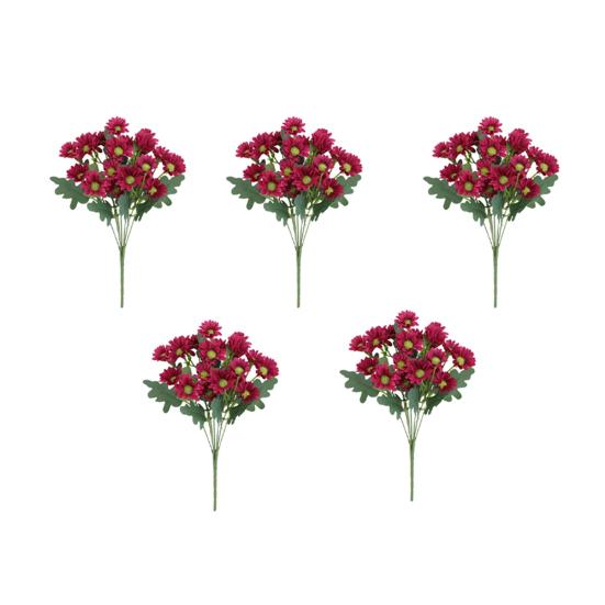 1/5/10/20/25 шт. Искусственный цветок 7 вилок Устойчивый к УФ-лучам Искусственный цветок Дом