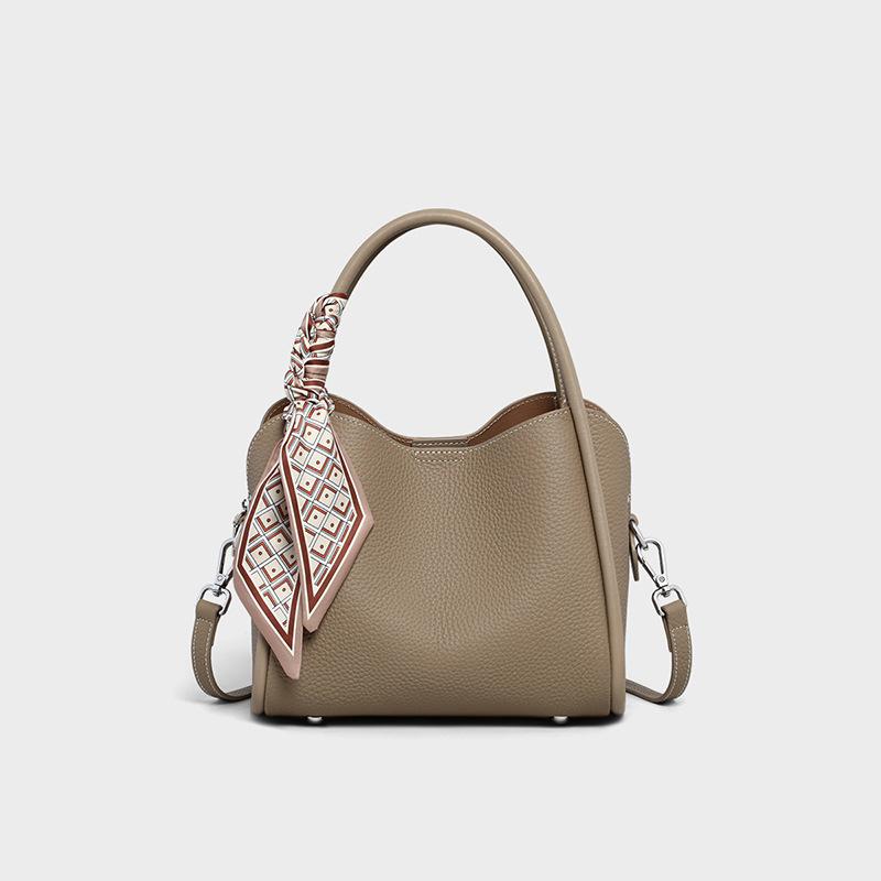 Сумка-ведро для женщин, новая осенне-зимняя женская сумка из натуральной кожи, большая вместительная ручная сумка через плечо, сумка-корзина для овощей