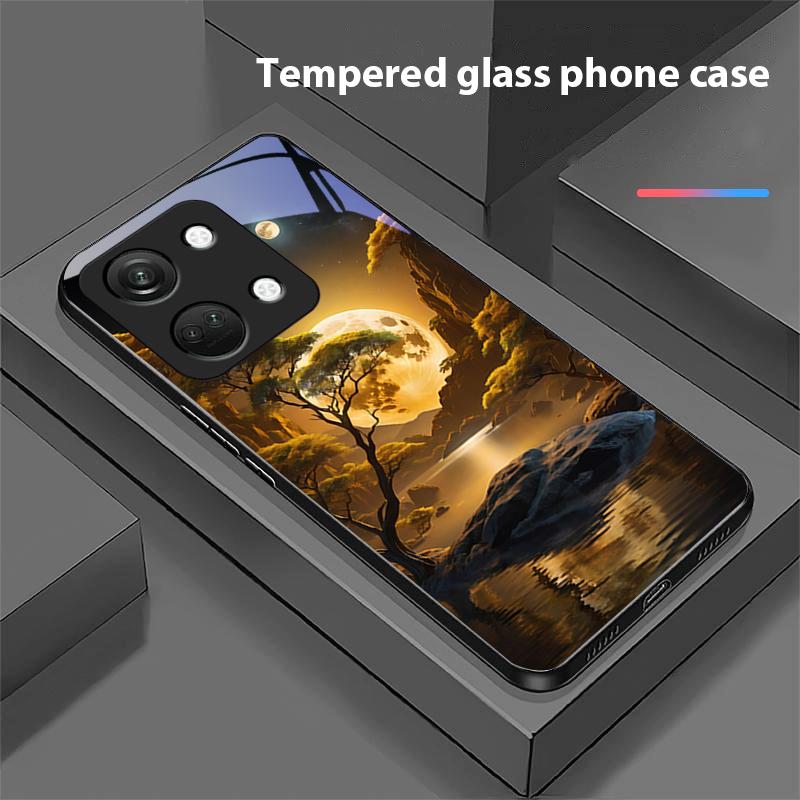 Светящийся каменный чехол для телефона OnePlus Nord 3 5 6T 7 Pro 8 12 10T Reno8 Lite 5G 10R Nord N30, чехол из твердого пластика с закаленным стеклом, черный