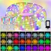 100ft Outdoor LED Rope Lights, IP68 Waterproof 25 Color Changing String Lights with 149 Modes, Warm White&RGB Twinkle Fairy Tube Light for Christmas