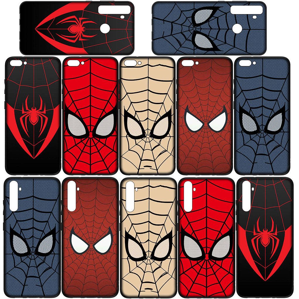 Чехол для телефона Samsung Galaxy S24 S23 iPhone 15 14 Xiaomi Redmi Note 13 12 11 8 10 9 Pro Max X XR OPPO A15 Huawei Cartoon Spiderman Marvel Spider Man