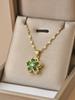 1pc Stainless Steel Rotating Five Petals Flower Shaped Pendant Necklace For Women
