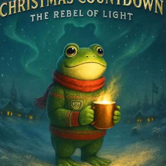 Календарь Адвента на Рождество 2025 года с лягушачьей тематикой, коробка для отсчета 24 дней с 12 акриловыми подвесками