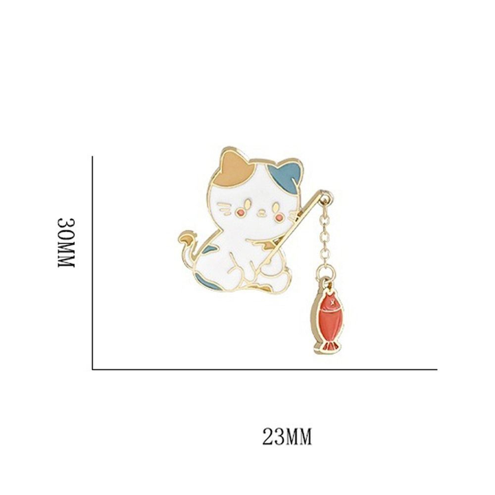 Мультяшный дизайн Значок-пин с животным Эмалевое покрытие Мультяшный кот Пин Креативная брошь Аниме значки