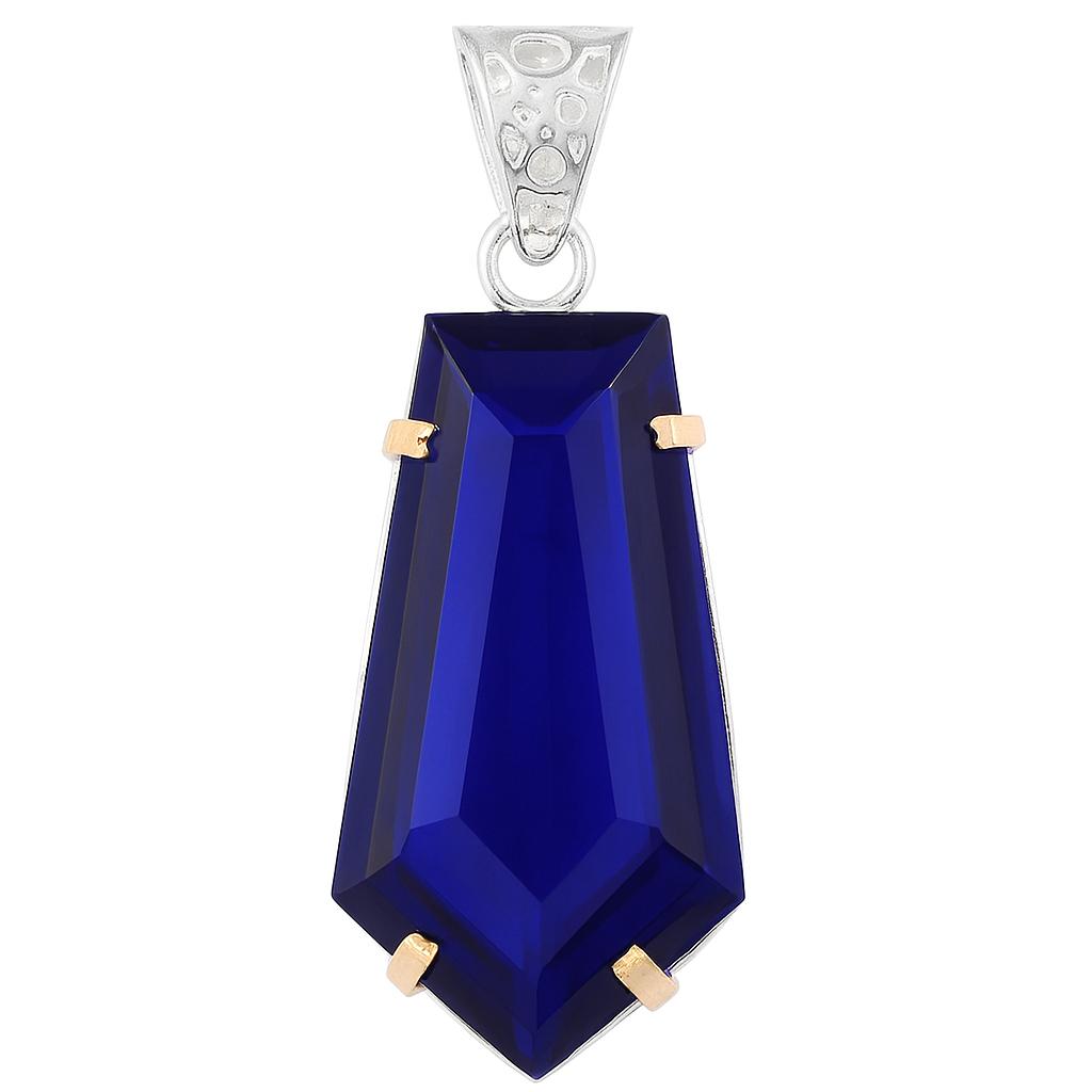 Blue Topaz Pendant 68.9 ct 925 Sterling Silver Fancy Gemstone Gemstone Jewelry Gift