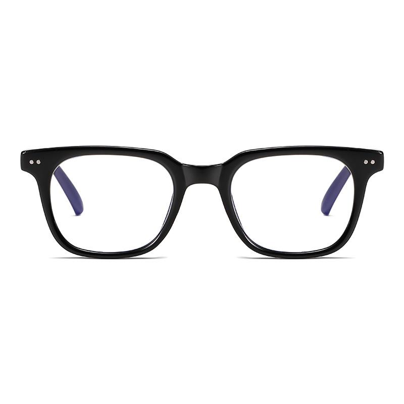 66037 Trend Rice Nail Square Frame Anti Blue Light Flat Glasses 5 Персонализированные простые и тонкие очки