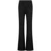 Vertical Striped High-Waisted Slim Fit Flared Vintage Knit Casual Pants Women Bottoms Space-Black J224582